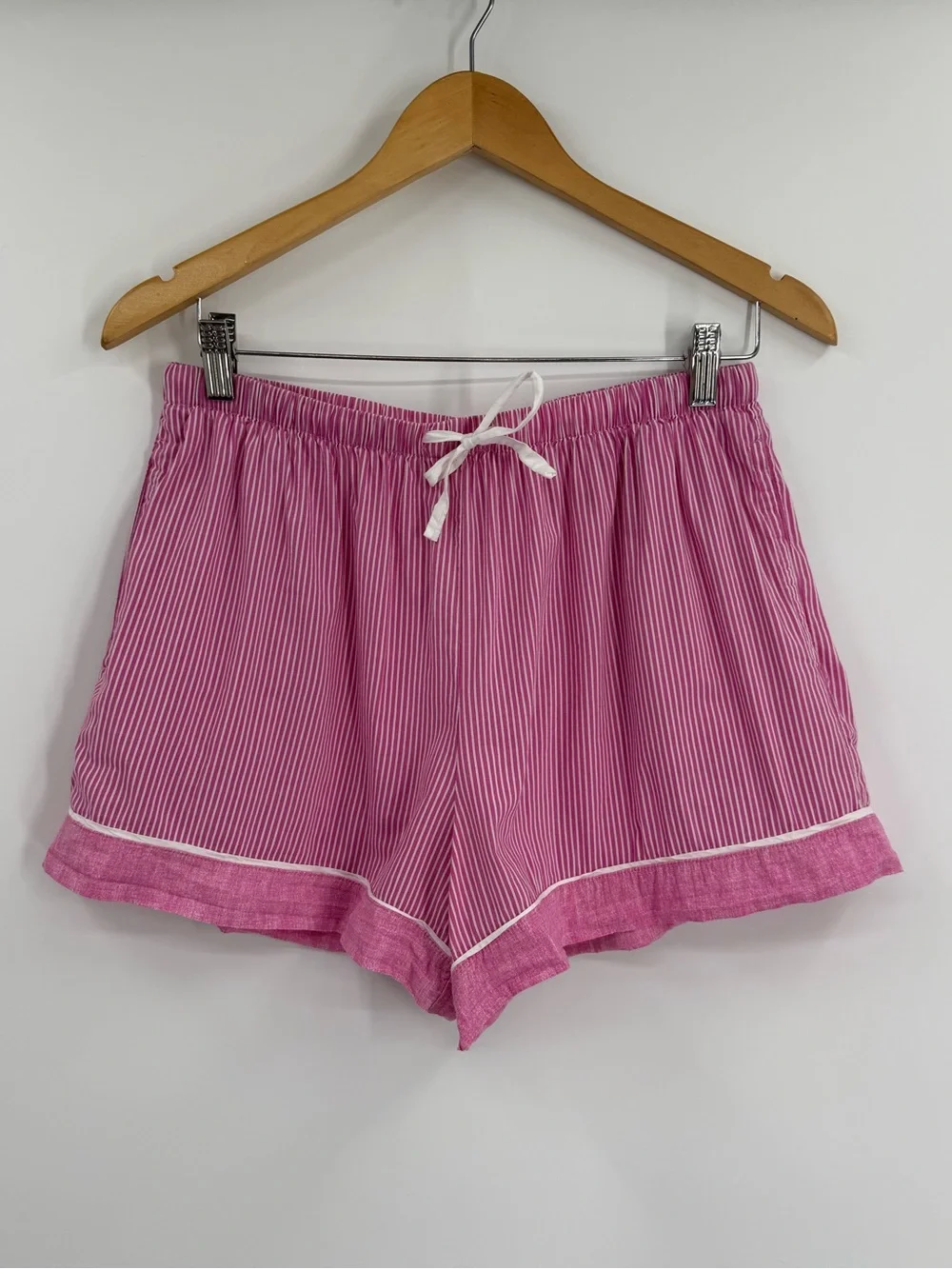 Cuddl Duds Striped Pajama Shorts | Pink | Medium